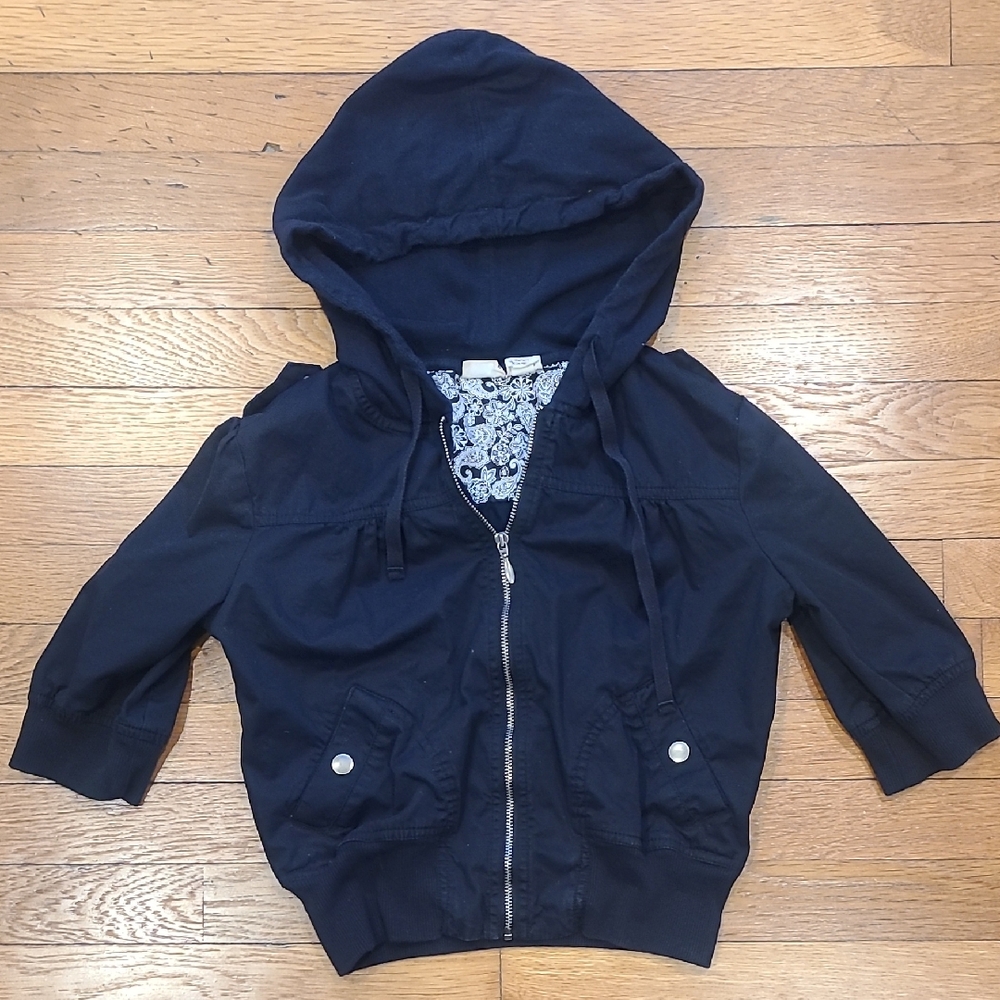 Mudd Black Zip-up Hoodie Bomber Jacket